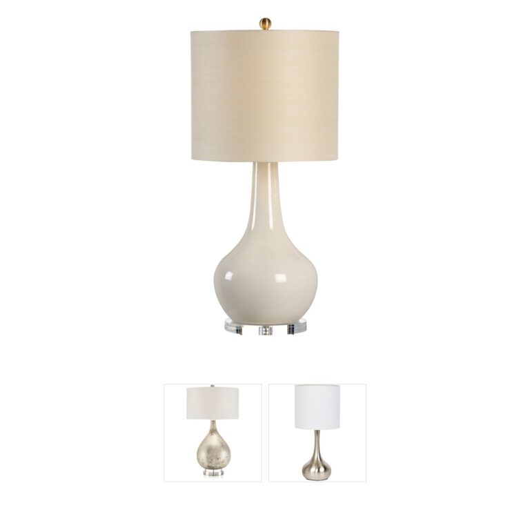 Chelsea House Chelsea House Charles Cream Ceramic Vase Table Lamp