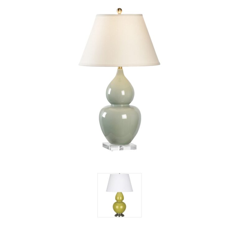 Chelsea House Green Glaze Ceramic Fulton Vase Table Lamp