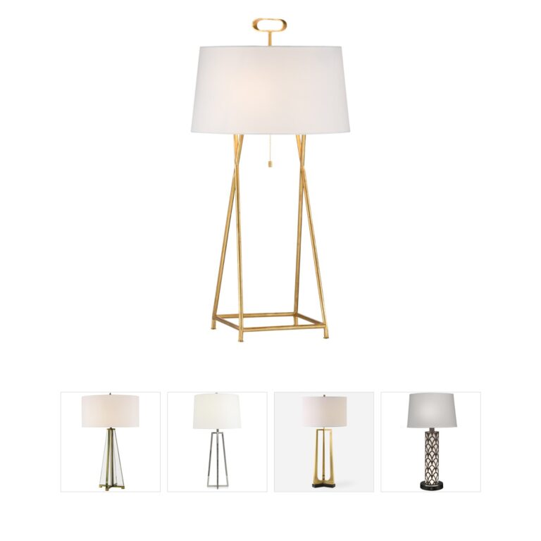 Chelsea House Chelsea House Antique Gold Leaf Iron Cross Table Lamp