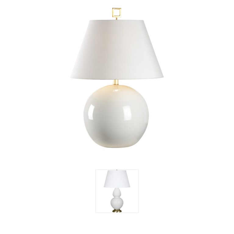 Chelsea House Collection Morrow White Glaze Ceramic Table Lamp