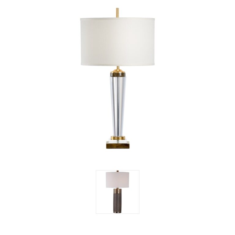 Chelsea House Pam Cain Jefferson Crystal and Marble Table Lamp