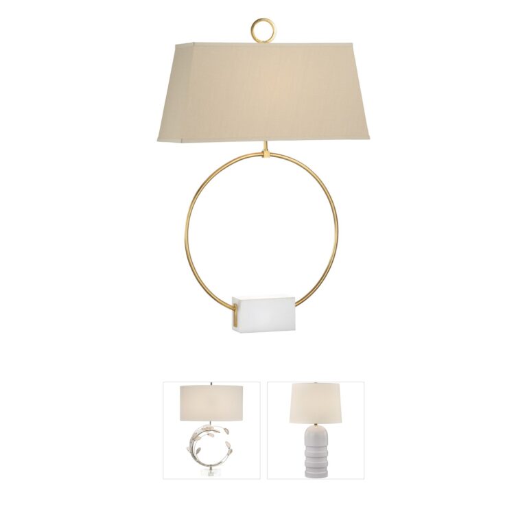 Chelsea House Bradshaw Orrell Antique Gold Leaf Ring Table Lamp