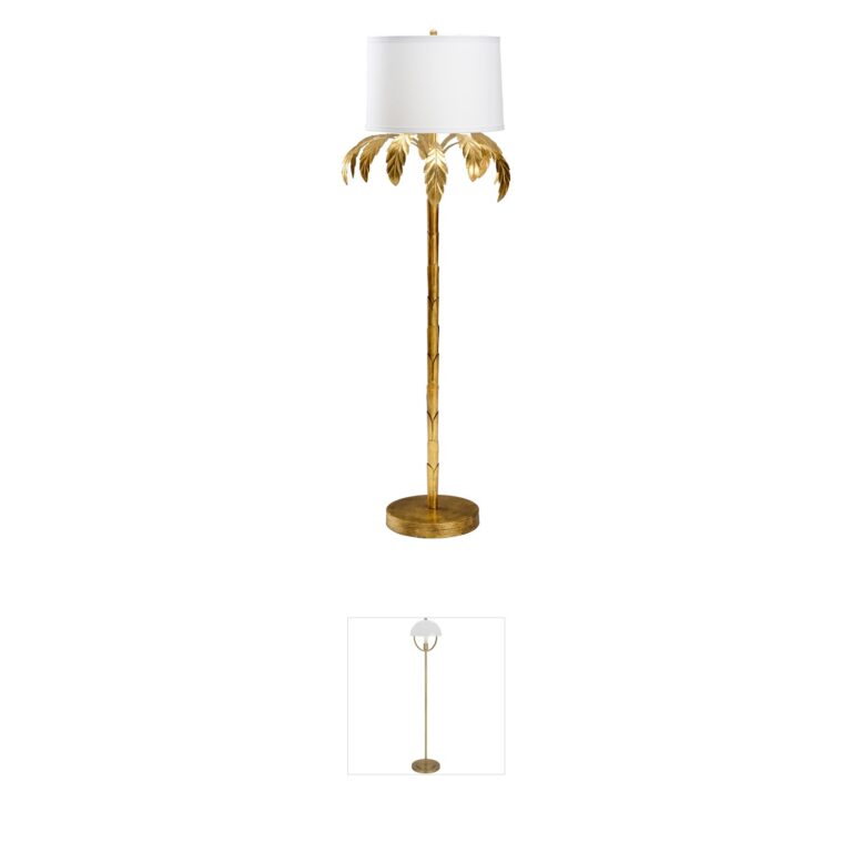 Chelsea House Bradshaw Orrell Antique Gold Leaf Floor Lamp