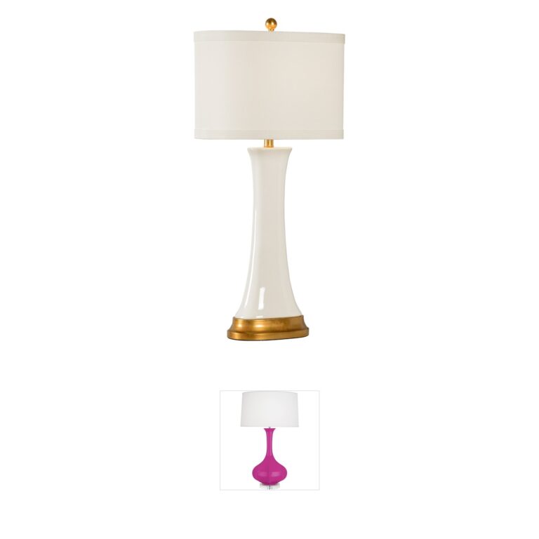 Chelsea House Pam Cain White Glaze Ceramic Table Lamp