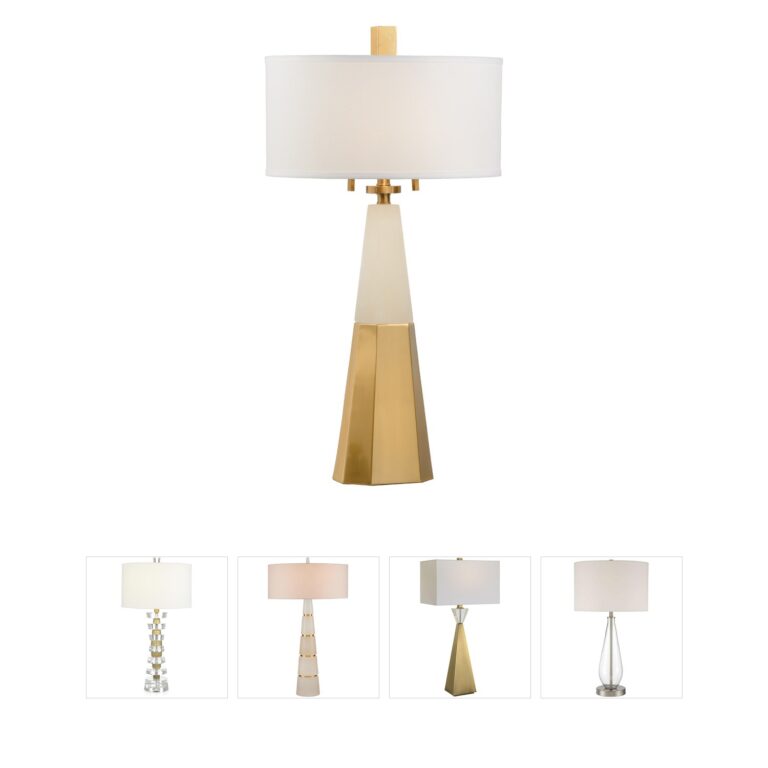 Chelsea House Winfield Alabaster and Coffee Bronze Table Lamp