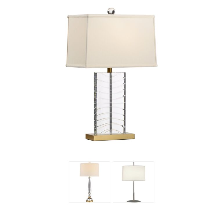 Chelsea House Summerset Crystal and Brass Table Lamp