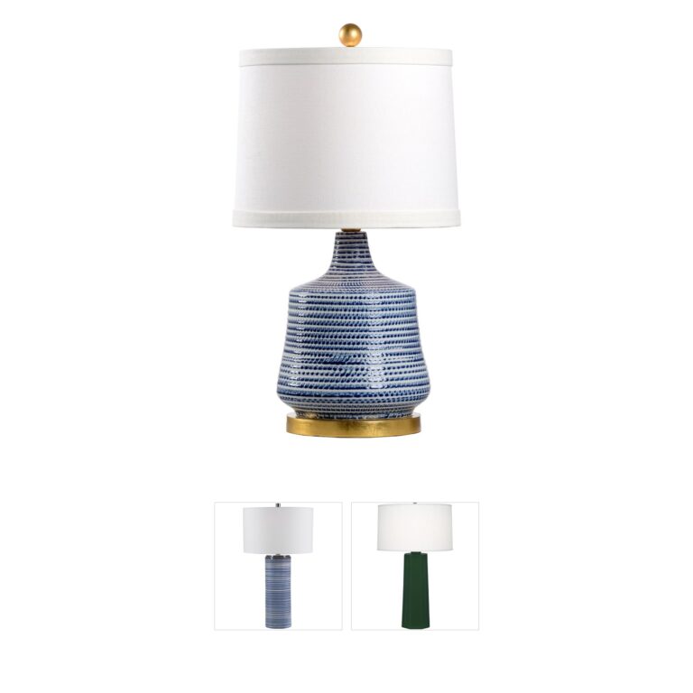 Chelsea House Chelsea House Blue Glaze Beehive Porcelain Table Lamp