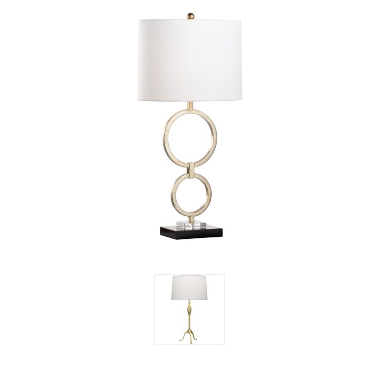 Chelsea House Town Square Antique Silver Leaf and Iron Loop Table Lamp