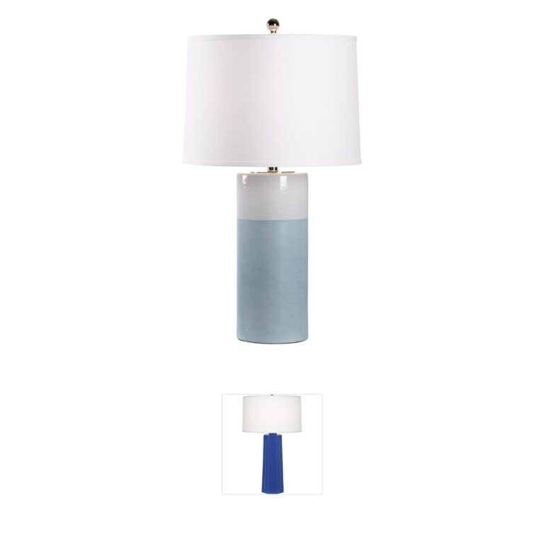 Chelsea House Pam Cain Aqua Glaze Ceramic Table Lamp