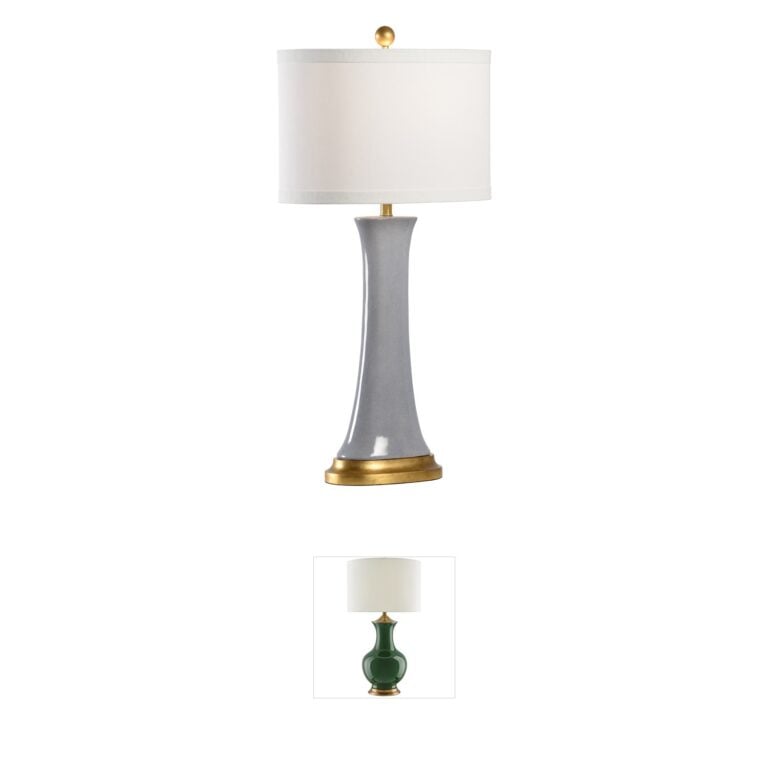Chelsea House Pam Cain Mottled Gray Ceramic Table Lamp