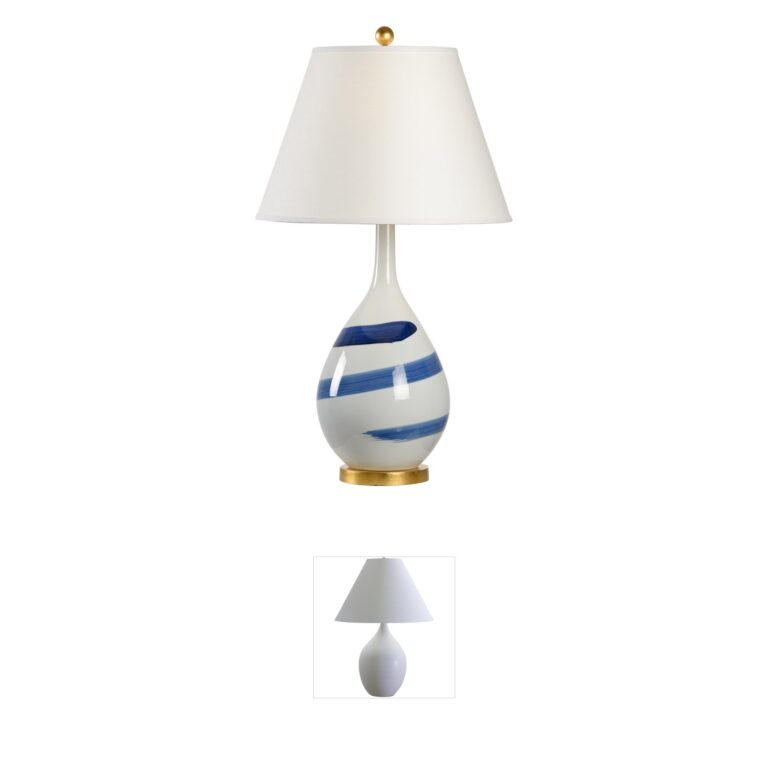Chelsea House Blue Swirl Porcelain Table Lamp from the Chelsea House Collection
