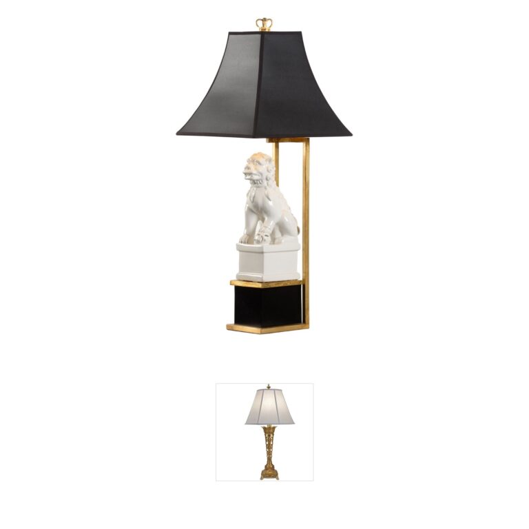 Chelsea House Jamie Merida Chinese Dog Ceramic Table Lamp