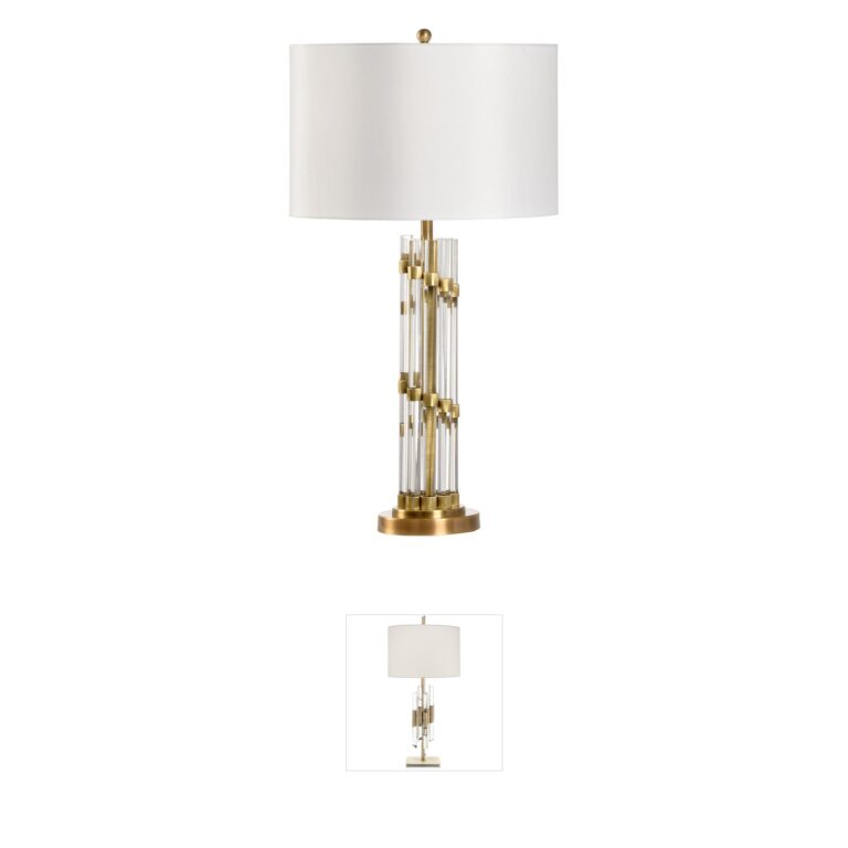 Chelsea House Chelsea House Clear Glass Column Table Lamp