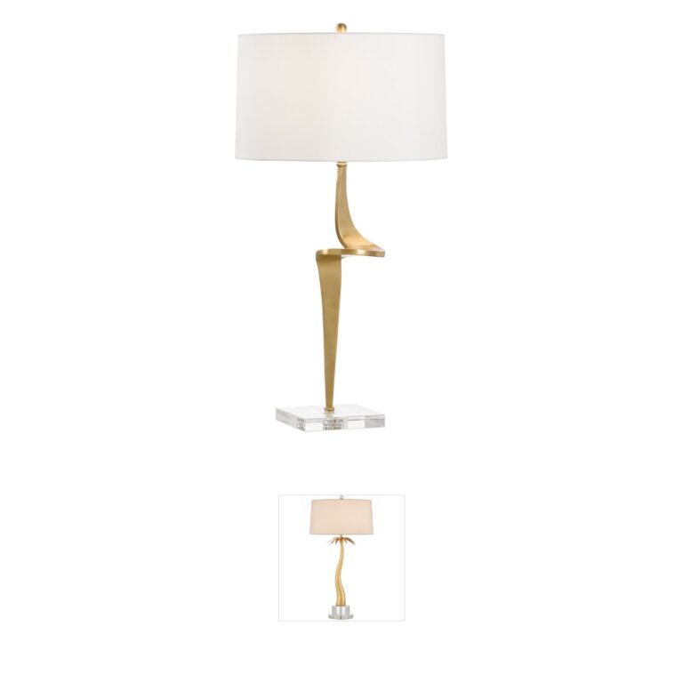 Chelsea House Chelsea House Antique Brass and Crystal Table Lamp
