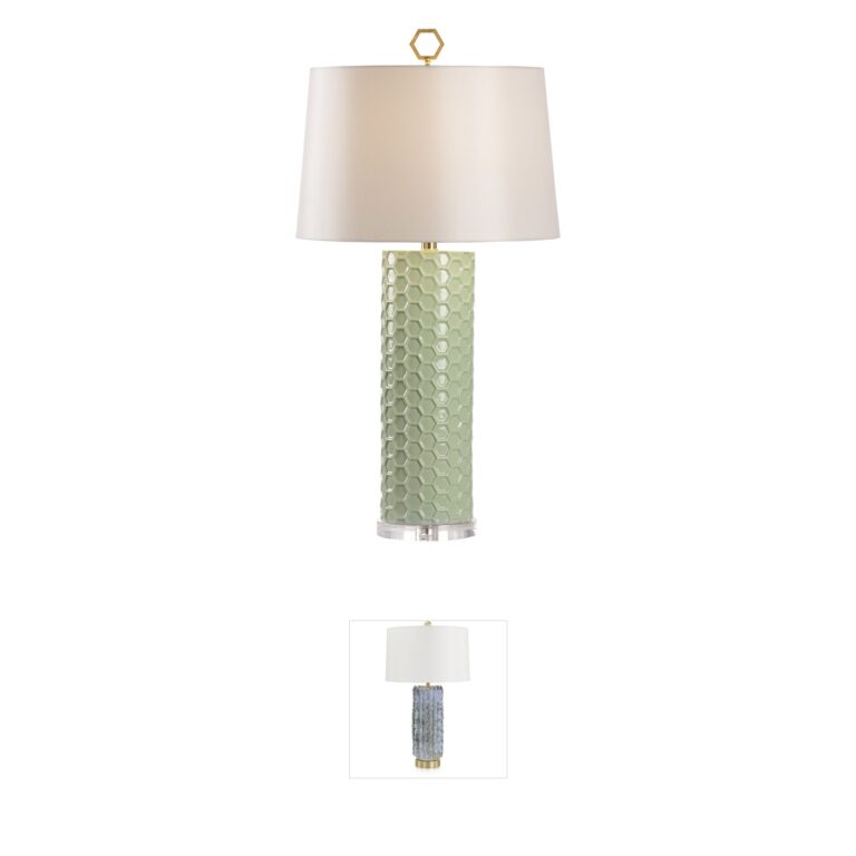 Chelsea House Shayla Copas Pistachio Glaze Ceramic Honeycomb Table Lamp