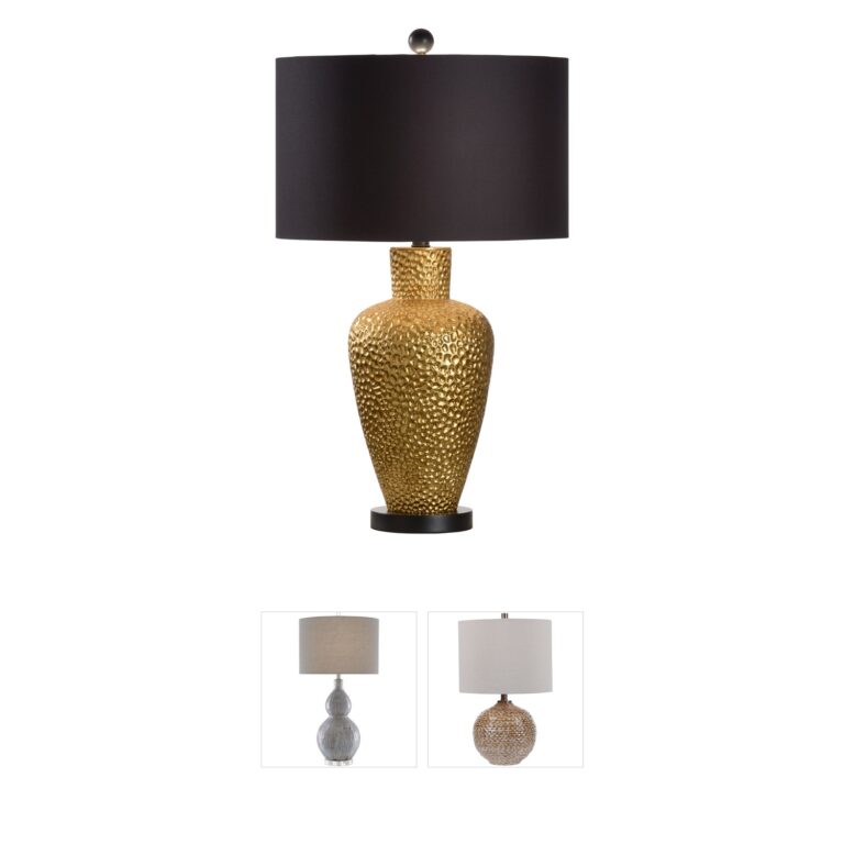 Chelsea House Chelsea House Athens Vase Table Lamp in Metallic Gold Glaze