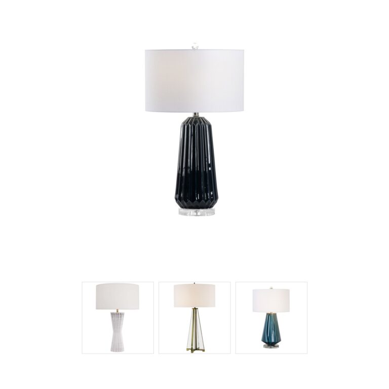 Chelsea House Town Square Midnight Blue Ceramic Table Lamp