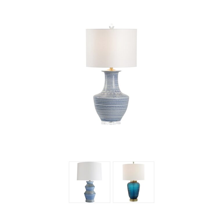 Chelsea House Chelsea House Blue Ceramic Table Lamp with Acrylic Base
