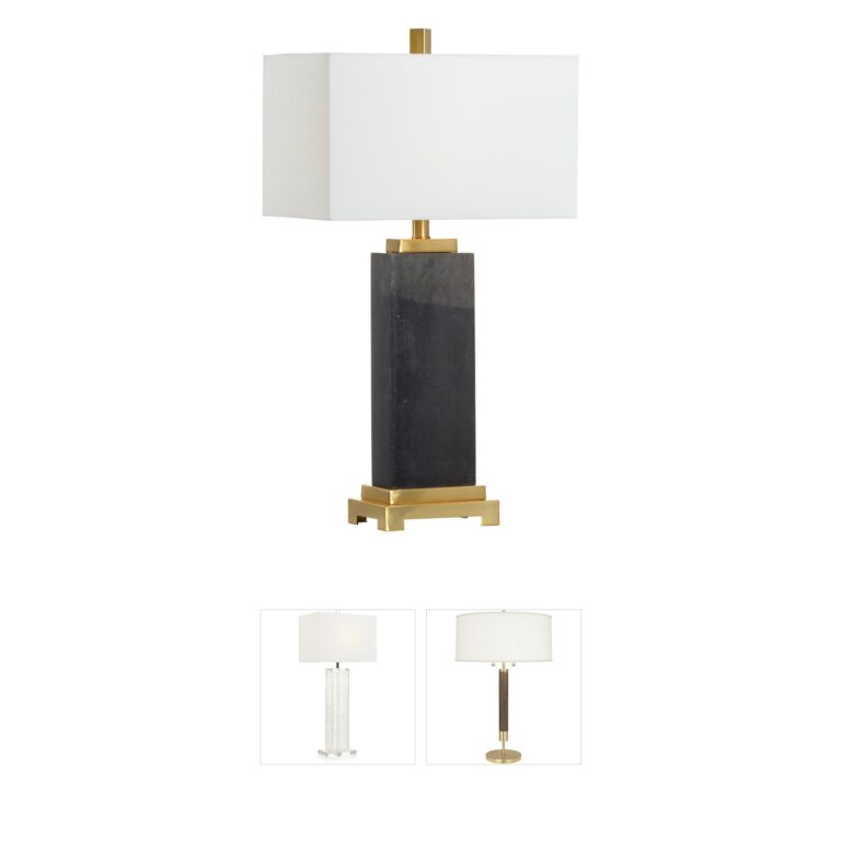 Chelsea House Town Square Black Kennedy Marble Table Lamp