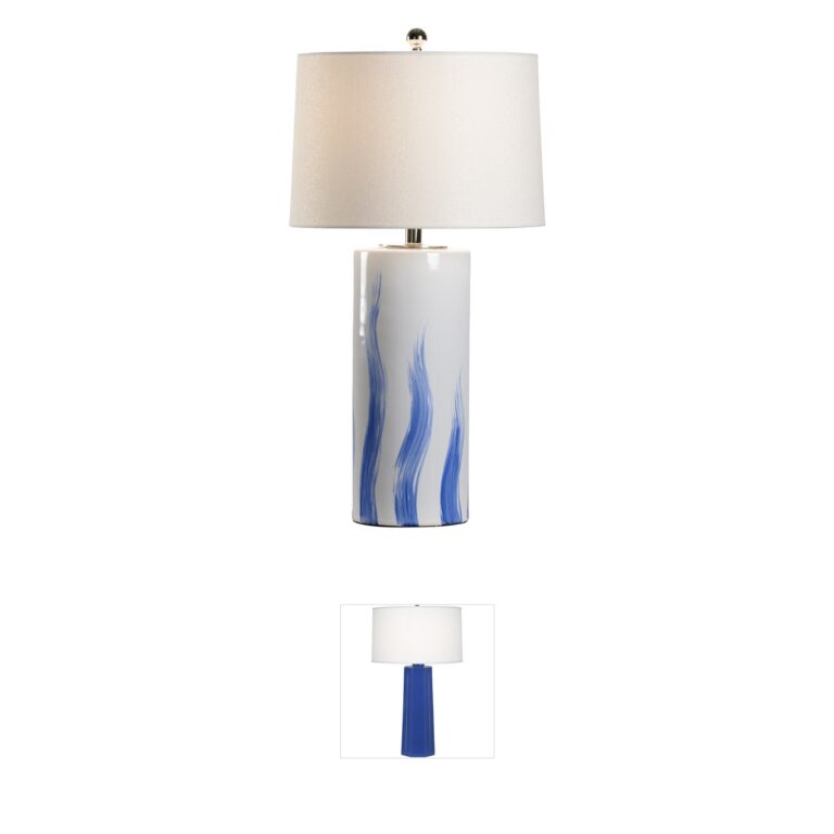 Chelsea House Chelsea House Blue/White Glaze Ceramic Lamp