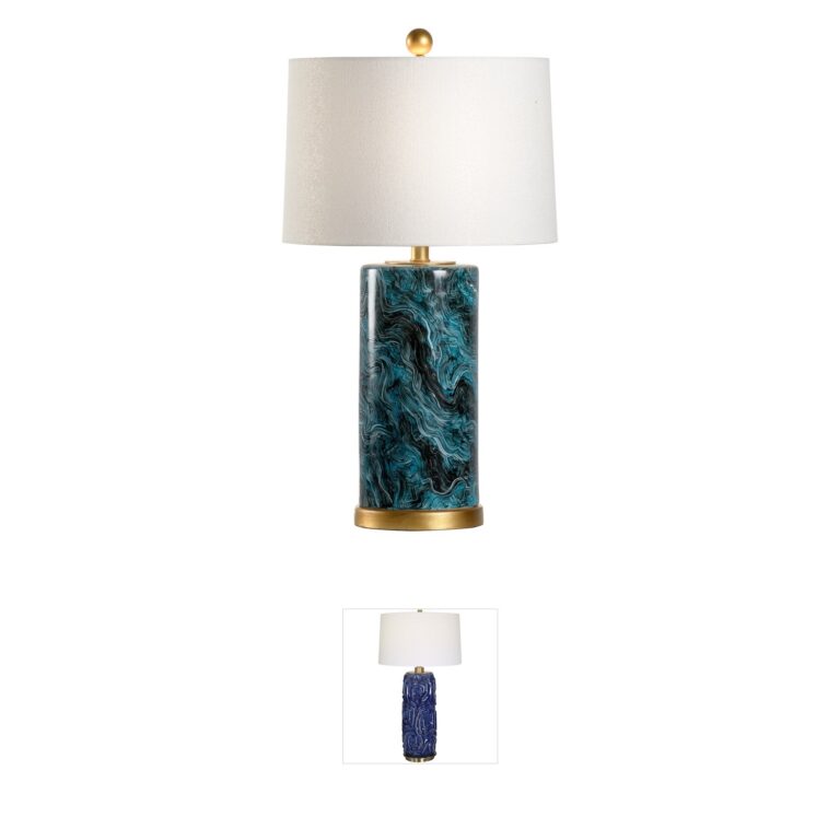 Chelsea House Chelsea House Malachite Cylinder Table Lamp