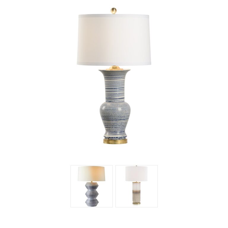Chelsea House Chelsea House Blue and White Glaze Beehive Urn Lamp