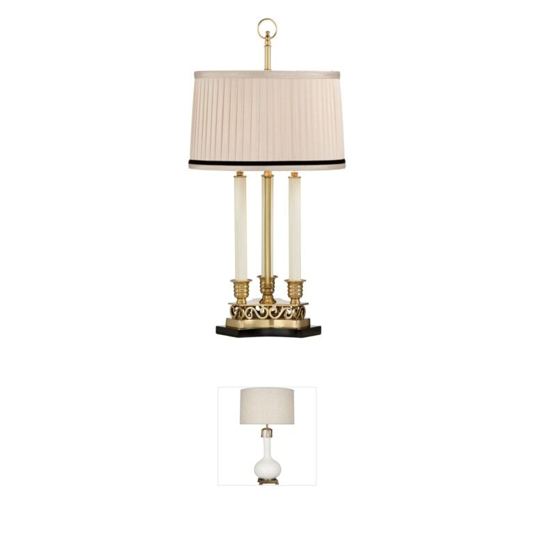 Frederick Cooper Frederick Cooper Antique Brass and Black Table Lamp