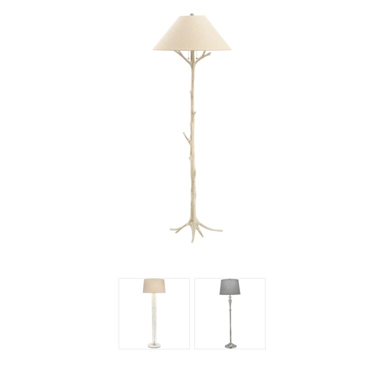 Frederick Cooper Frederick Cooper 65-Inch Antique White Iron Floor Lamp