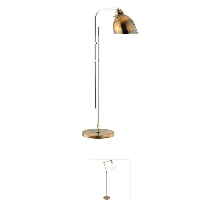 Frederick Cooper Larry Laslo Roxy Copper and Polished Nickel Floor Lamp