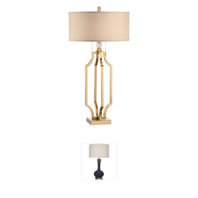 Frederick Cooper Frederick Cooper Valentino Crystal and Antique Brass Table Lamp