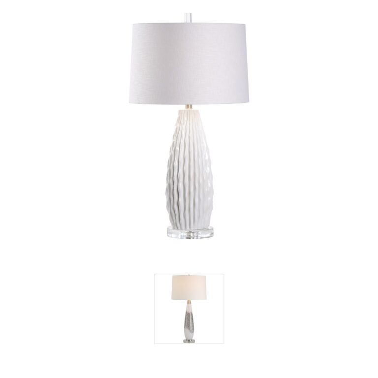 Frederick Cooper Larry Laslo Saguaro Ceramic and Crystal Table Lamp