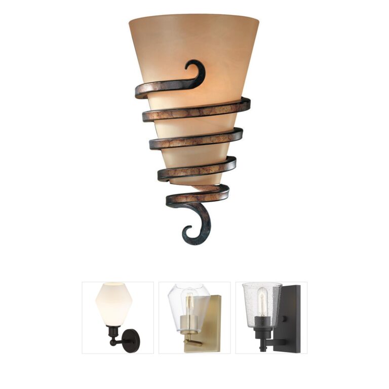 Minka-Lavery Tofino Bronze Wall Sconce with Marbre Grabar Glass