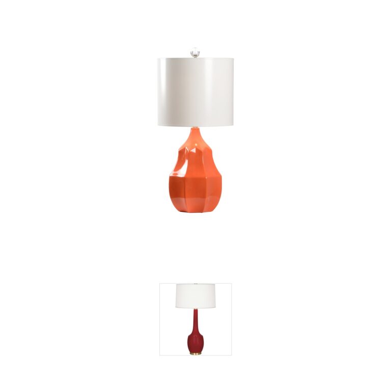 Wildwood Wildwood Soft Orange Glaze Ceramic Table Lamp