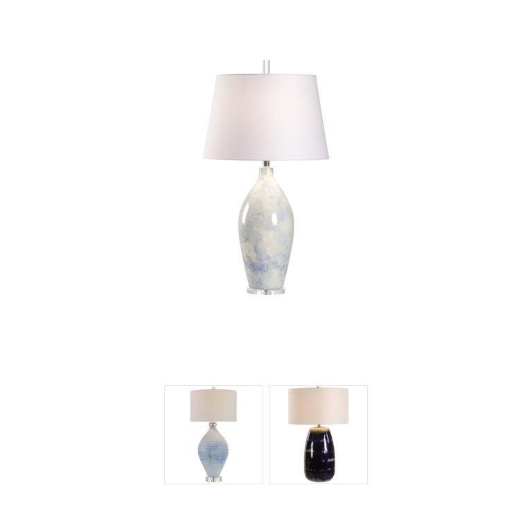 Wildwood Wildwood Boccale Blue Bubble Water Glaze Table Lamp