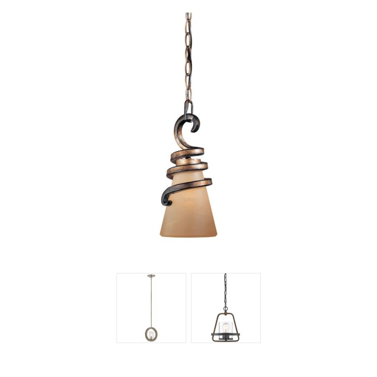 Minka-Lavery Tofino Bronze Mini Pendant with Marbre Grabar Glass