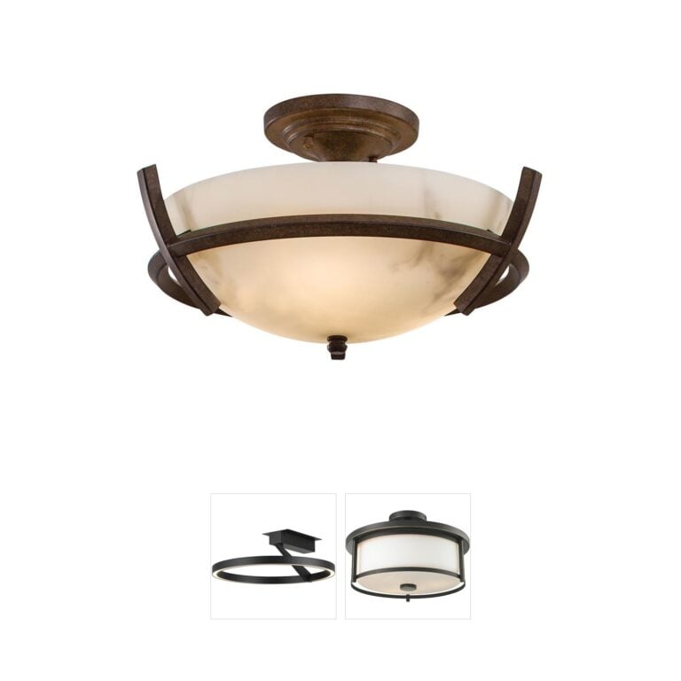 Minka-Lavery Calavera Nutmeg Steel Semi-Flush Mount