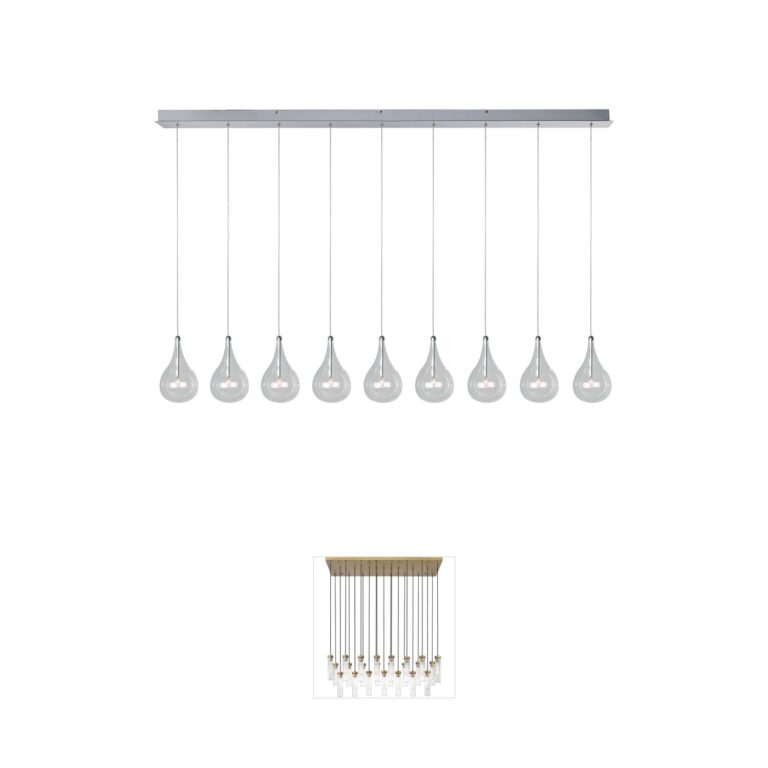 ET2 Larmes Polished Chrome Island Light