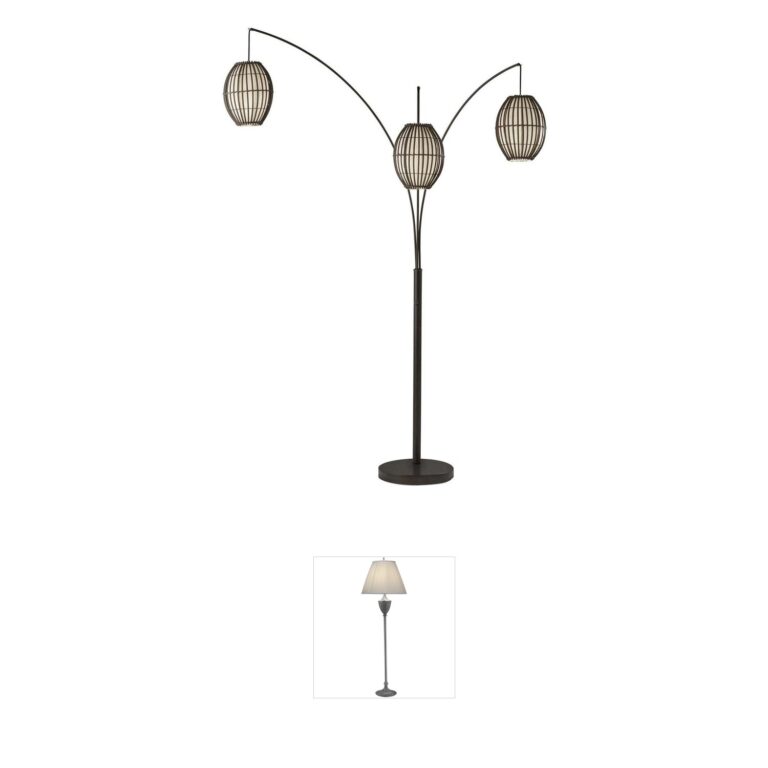 Adesso Maui 3-Light Antique Bronze Arc Floor Lamp