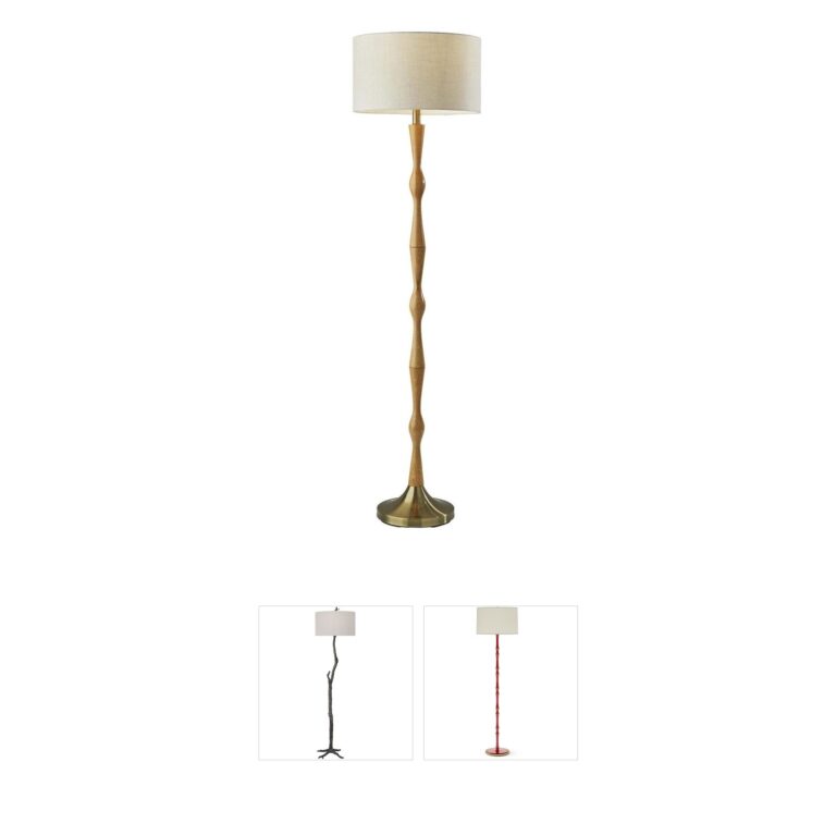 Adesso Eve Natural Oak Wood Floor Lamp