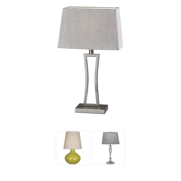 Adesso Camila Brushed Steel Table Lamp (Set of 2)