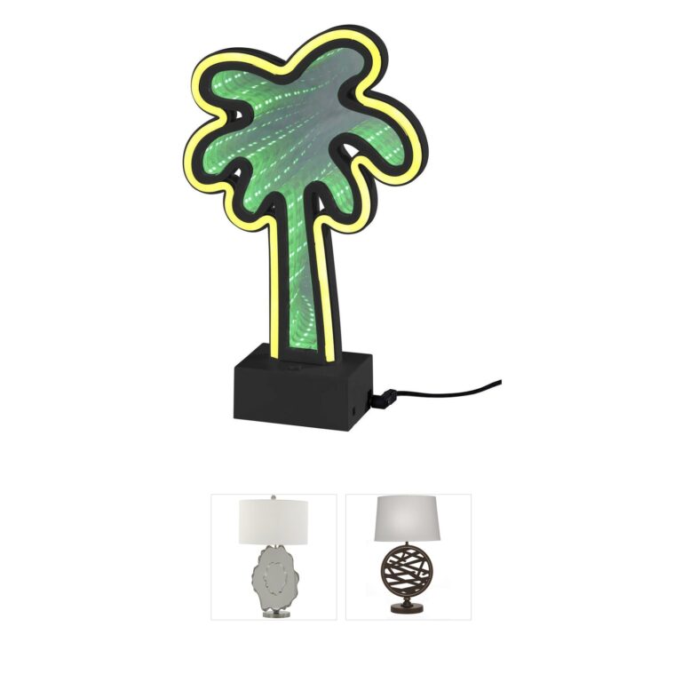 Adesso Infinity Neon Palm Tree LED Table/Wall Lamp
