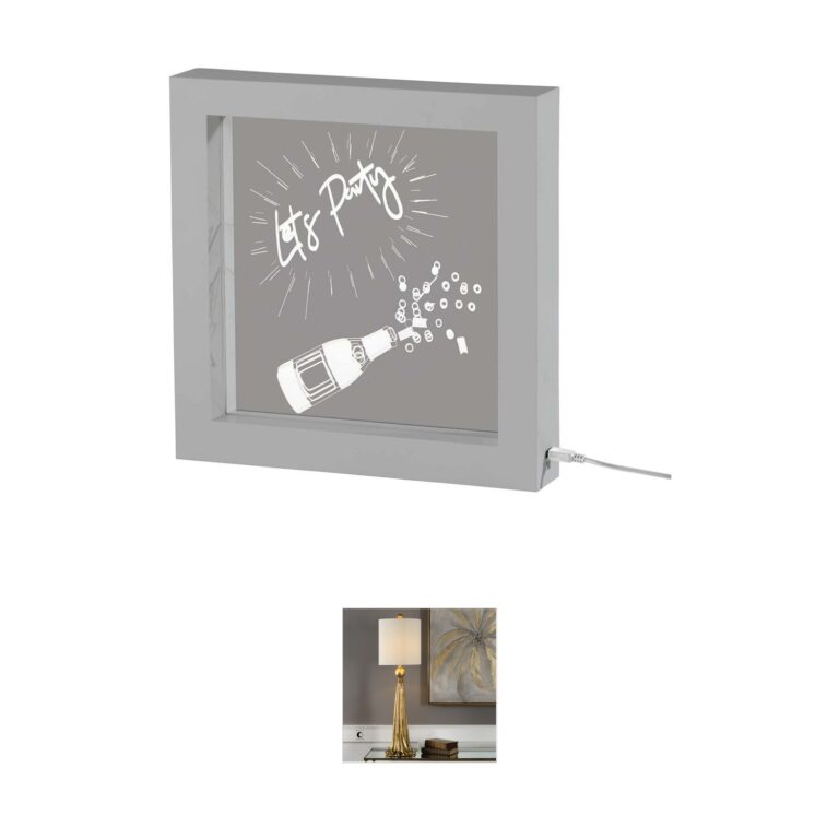 Adesso Lets Party Video Silver Light Box