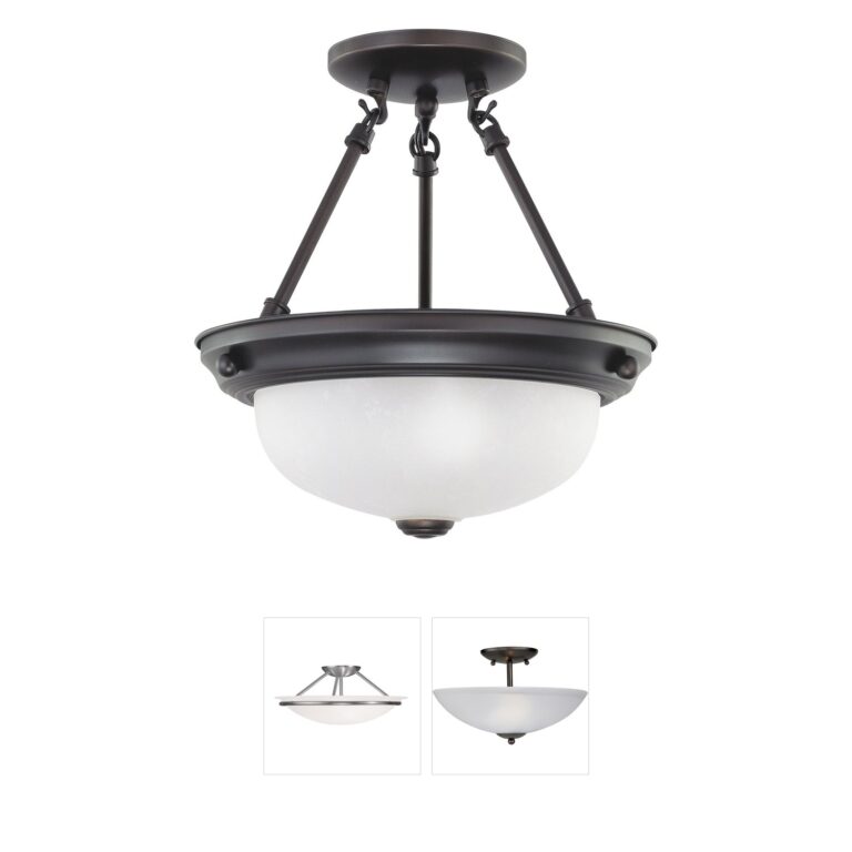 Nuvo Lighting Brentwood Frosted Glass Semi-Flush Mount