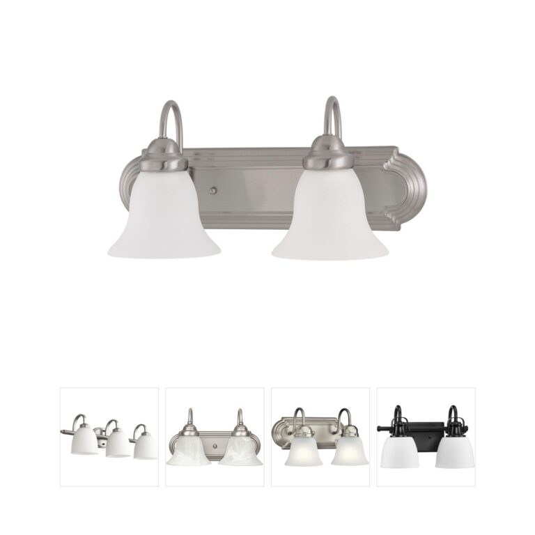Nuvo Lighting Ballerina Brushed Nickel 2-Light Vanity Light with Frosted Glass