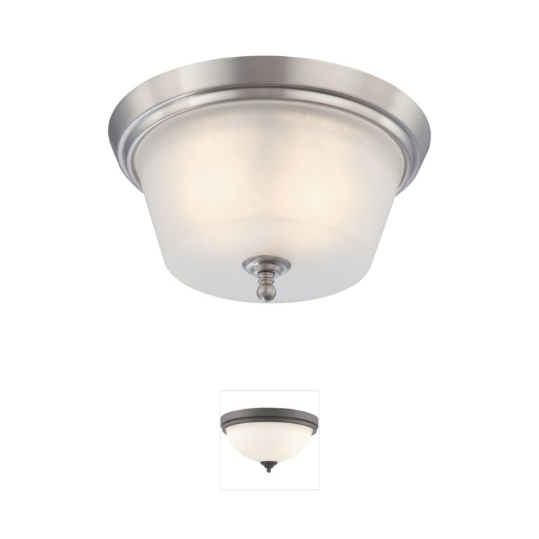 Nuvo Surrey Brushed Nickel Frosted Glass Flush Mount