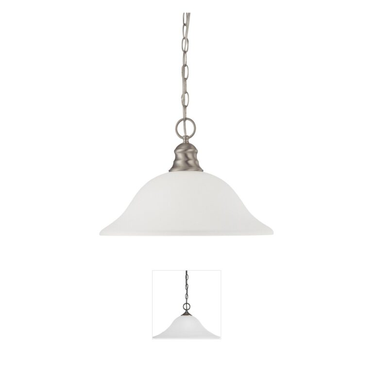 Nuvo Lighting Brentwood Brushed Nickel Frosted Glass Pendant