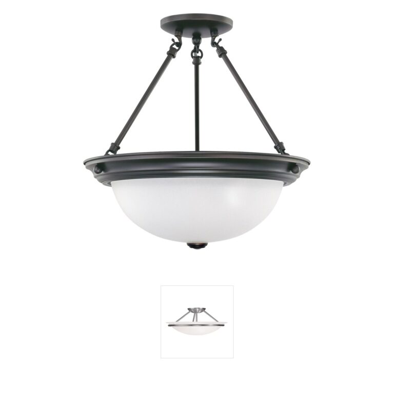 Nuvo Brentwood Mahogany Bronze Semi-Flush Mount