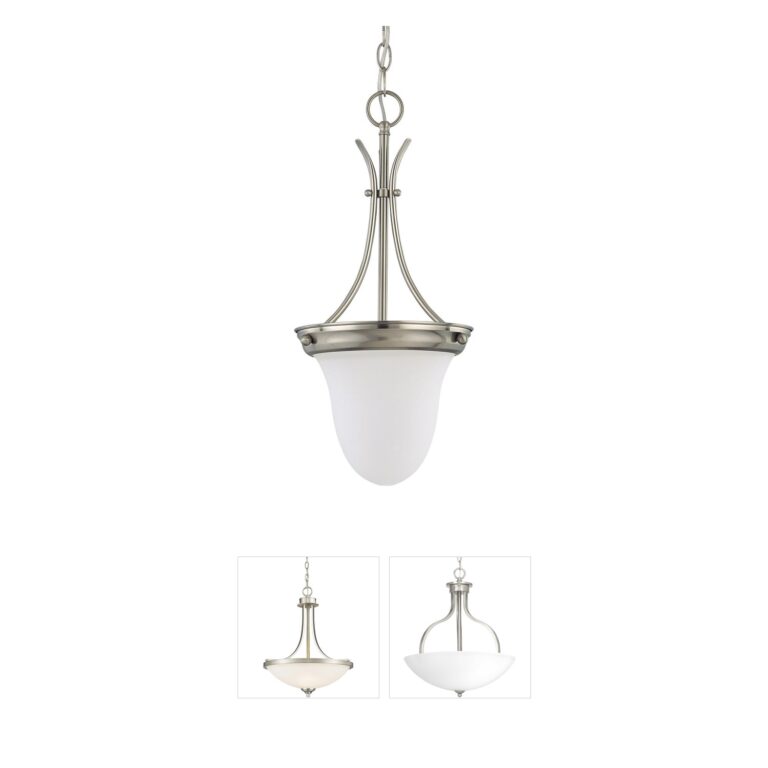 Nuvo Brentwood Brushed Nickel Frosted Glass Pendant