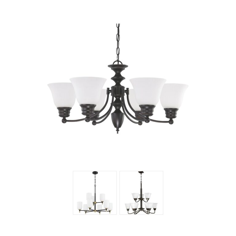 Nuvo Lighting Empire Frosted Glass Chandelier