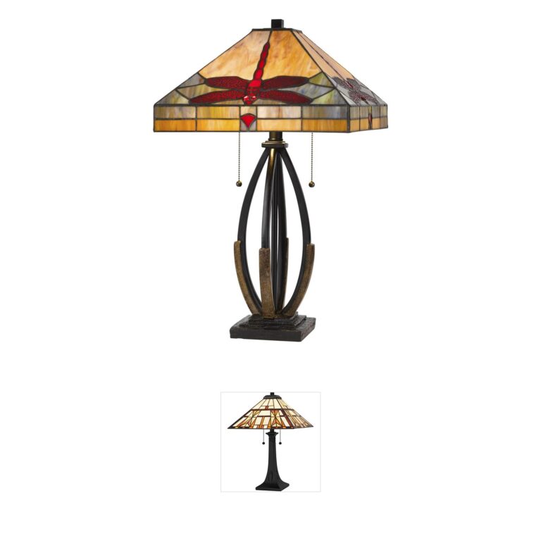 CAL Lighting Tiffany Dragonfly Table Lamp